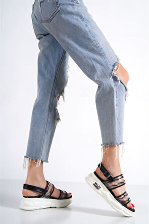 MİRMAR SPOR KADIN SİYAH YAZ SANDALET