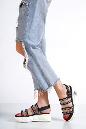 MİRMAR SPOR KADIN SİYAH YAZ SANDALET