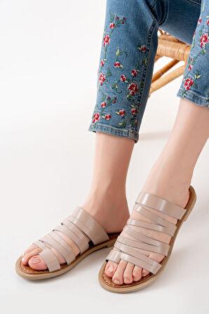  Nut Ortopedik Hakiki Deri Kadın Terlik