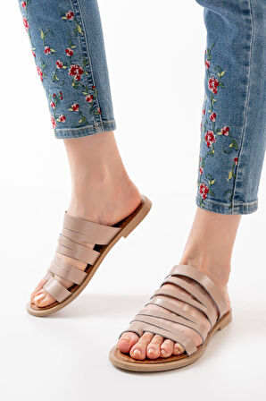  Nut Ortopedik Hakiki Deri Kadın Terlik