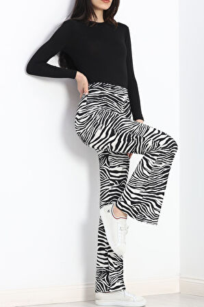 Desenli İspanyol Pantolon Zebra - 20549.1595.