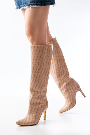 SYT-2004 Nut Kroko Günlük Kadın Çizme