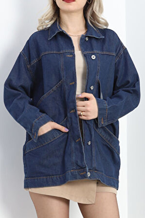 Oversize Kot Ceket Mavi3 - 10002.1778.