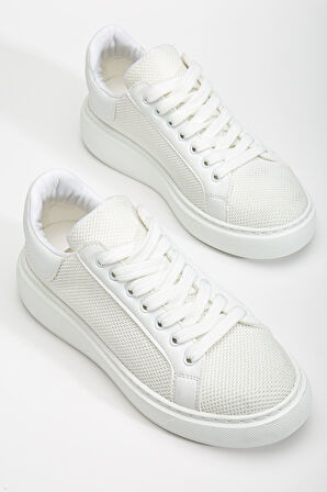 Jose Kadın Beyaz Triko Spor Ayakkabı