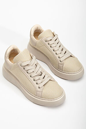 Jose Kadın Bej Triko Spor Ayakkabı