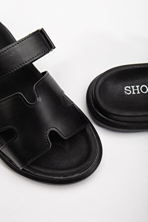 Azure Kadın Yumuşak Tabanlı Günlük Siyah Terlik