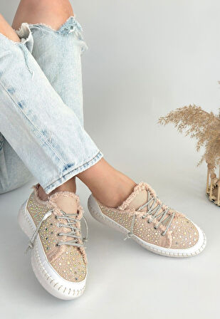 Guja Bej Kot Bağcıklı Spor Ayakkabı