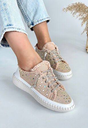 Guja Bej Kot Bağcıklı Spor Ayakkabı