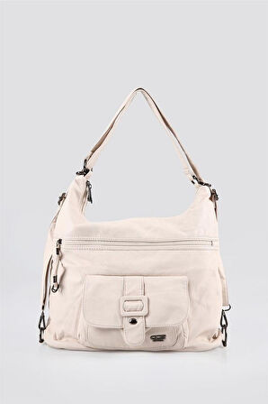 Mower Bej Cilt Omuz Çantası