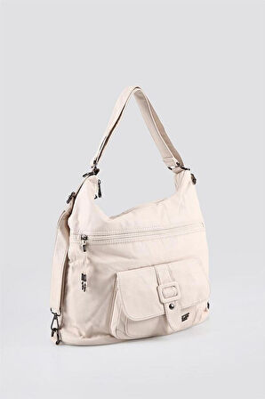 Mower Bej Cilt Omuz Çantası