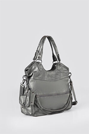 Silla Gri Cilt Omuz Çantası