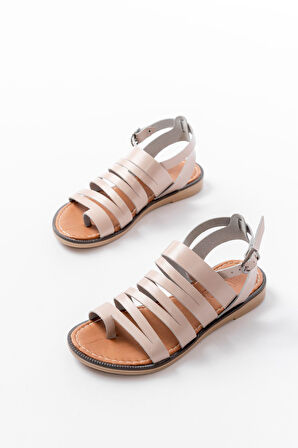 205-041 BeJ Ortopedik Hakiki Deri Kadın Sandalet