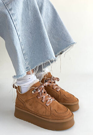 Muden Taba Süet Bağcıklı Bot