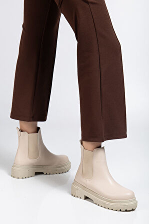 Bej Lastikli Günlük Kadın Bot