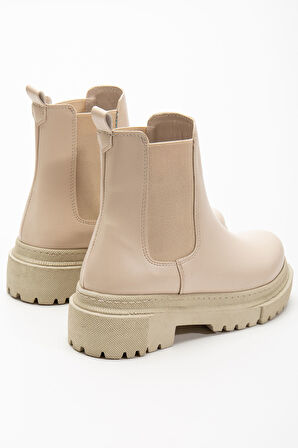 Bej Lastikli Günlük Kadın Bot