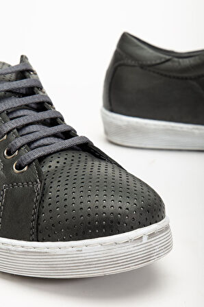 Kadın Füme Hakiki Deri Delikli Spor Ayakkabı