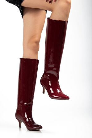 Bordo Rugan Günlük Kadın Çizme