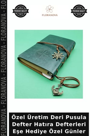 Özel Üretim Deri Pusula Defter Hatıra Defterleri Eşe Hediye Özel Günler