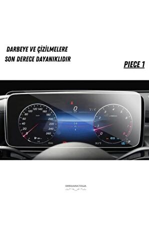 Mercedes S500 2024 Hayalet Gösterge ve Multimedya Uyumlu Premium Set Nano Ekran Koruyucu