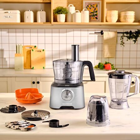 Karaca Mastermaid Power Max 11 in 1 Mutfak Robotu Cool Gray 2500W 1000 ml