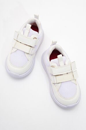 mnpc Unisex Çocuk Beyaz Günlük İlk Adım Spor Ayakkabı