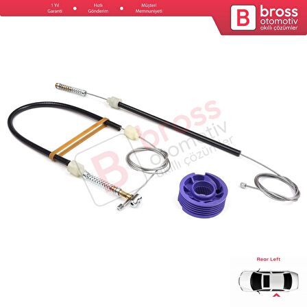 VW Phaeton 3D MK1 2002-2016 SWB Kısa Şase 3D4839755 İçin Arka Sol Kapı Cam Kriko Tamir Seti