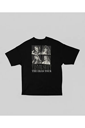 The Eras Tour Yazılı Unisex Tişört, Oversize Taylor Swift Tişört