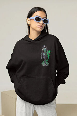 Valorantt Viper Smoke Karakter Baskılı Unisex Oversize Hoodie