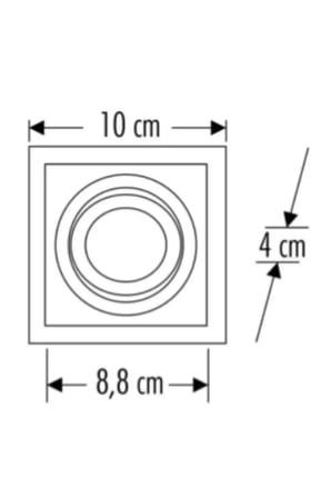 CT-5222 Pars Kare Spot (Beyaz+Siyah Kasa)