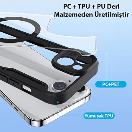 Coofbe Kart Bölmeli Cüzdanlı Manyetik Magsafe Uyumlu iPhone 14 Pro Kılıf İphone Cüzdan Kartlık Kılıf