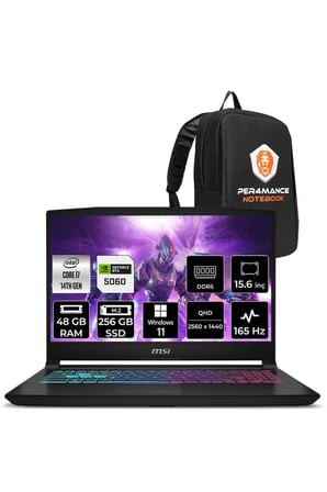 Katana 15 i7 14650HX 48GB 256GB SSD RTX5060/8GB 115W 15.6" QHD 165Hz W11P Gaming Laptop B14WFK
