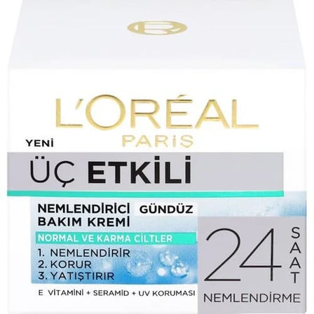 L'Oréal Paris 3 Etkili Günlük Bakım Kremi Normal Ve Karma Ciltler 50 ml