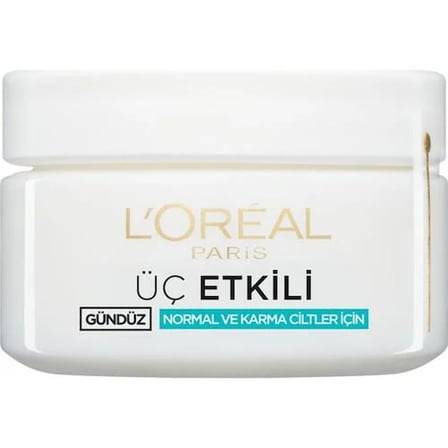 L'Oréal Paris 3 Etkili Günlük Bakım Kremi Normal Ve Karma Ciltler 50 ml