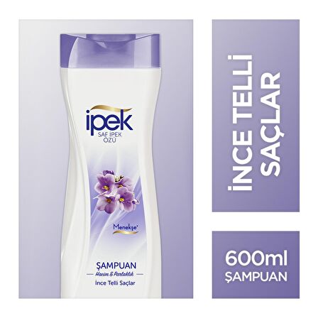 İpek İnce Telli Saçlar İçin Hacim Verici Menekşe Özlü Şampuan 600 ml