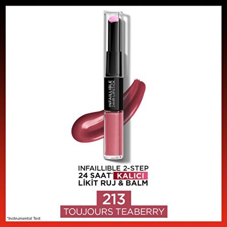 L'Oréal Paris Infaillible 24H Ruj Lipstick 2 Steps 213 Toujours Teab