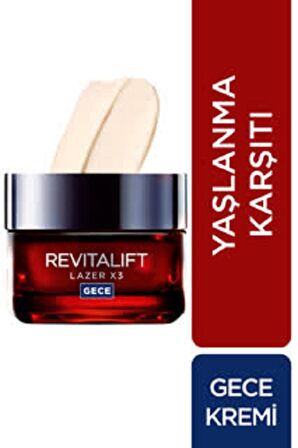 Loreal Paris Revitalift Lazer X3 Yaşlanma Karşıtı Kolajen 30 Yaş + Gündüz Yüz ve Boyun Kremi 50 ml & Gece Bakım Kremii 50 ml 