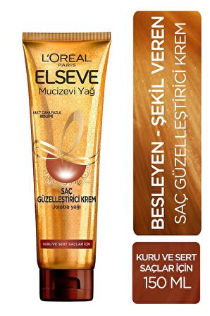 Loreal Elseve Mucizevi Yağ Saç Güzelleştirici Krem Kuru Ve Sert Saçlar 150ml X 2 ADET