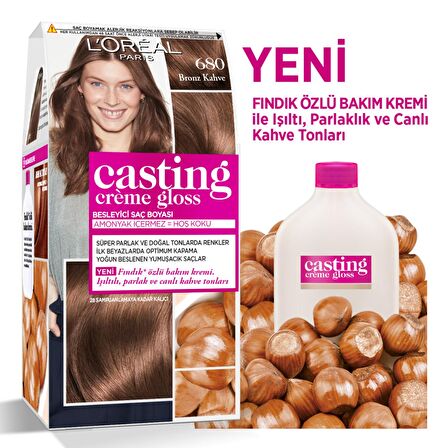 L'Oréal Paris Casting Crème Gloss Saç Boyası 680 Bronz Kahve