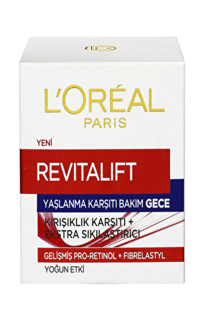 Loreal Paris Revitalift Kırışıklık Karşıtı Hyalüronik Asit 30 Yaş + Gece Yüz ve Boyun Kremi 50 ml 