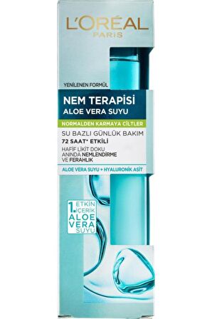 L'Oreal Paris Nem Terapisi Aloe Vera Suyu Normalden Karmaya Ciltler 70 ml 2 Adet