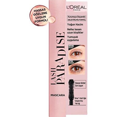 Loreal Paris Lash Paradise Kıl Fırça Siyah Rimel