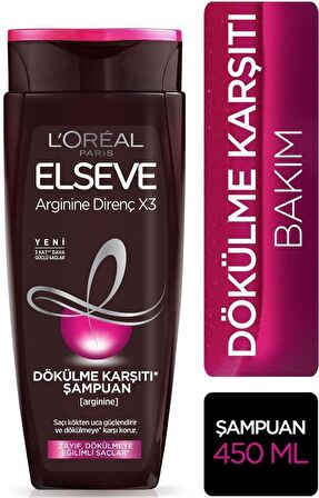 Elseve Arginine Direnç X3 Tüm Saçlar İçin Dökülme Karşıtı Şampuan 550 ml