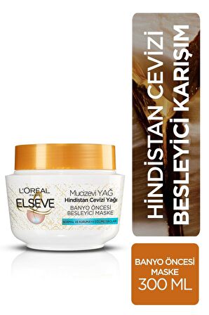 L'Oréal Paris Elseve Hindistan Cevizi & Değerli Yağlar Eşsiz Karışım Banyo Öncesi Maske 300 ml