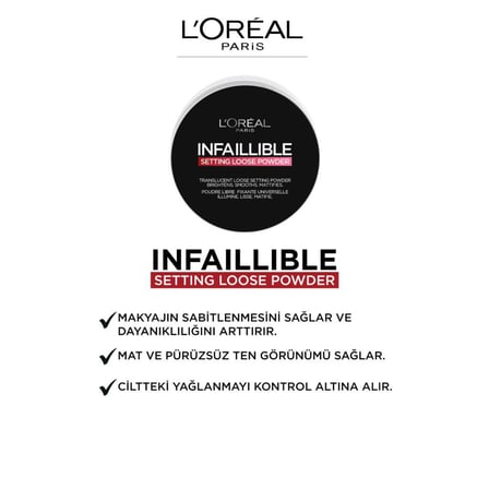 L'Oréal Paris Infaillible Magic Loose Powder - Transparan Toz Pudra