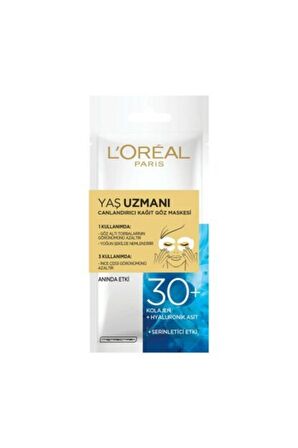 L'Oréal Paris Yaş Uzmanı Canlandırıcı Kağıt Göz Maskesi 30+