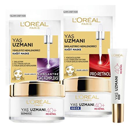 Loreal Yaş Uzmanı 40+ Sıkılaştırıcı Kağıt Maske Yüz Maskesi