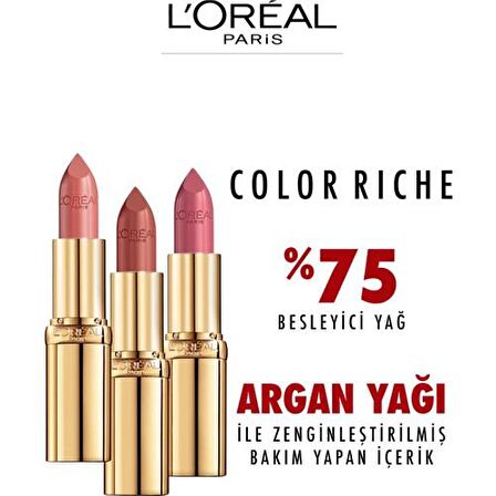 L'Oréal Paris Color Riche Saten Bitişli Ruj 112 Paris Paris - Pembe