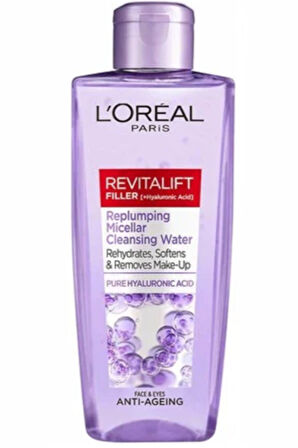 Revitalift Filler +Hyaluronik Asit Dolgunlaştıran, Sıkılaştıran, Mıcellar Temizleme Suyu 200 Ml