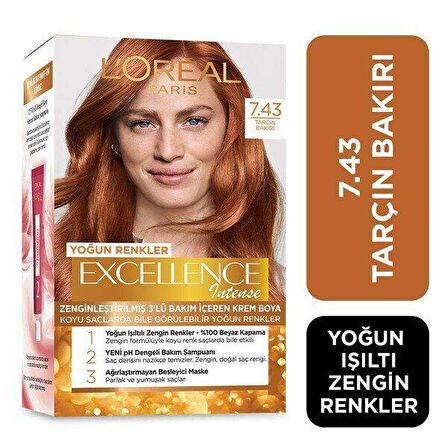 L'Oréal Paris Excellence Intense Saç Boyası - 7.43 Tarçın Bakırı