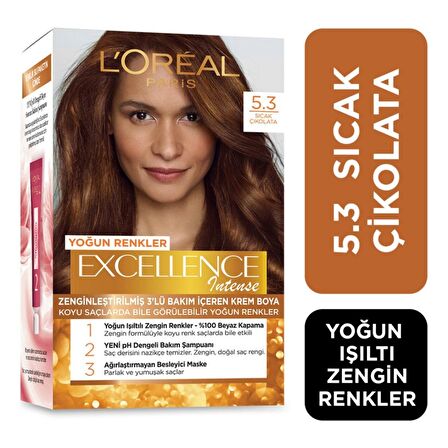 L'Oréal Paris Excellence Intense Saç Boyası - 5.3 Sıcak Çikolata